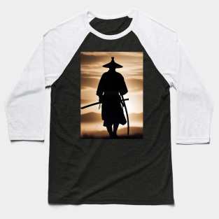 Silhouette samurai Baseball T-Shirt